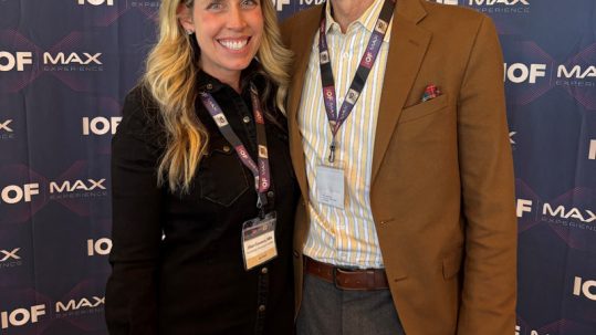 Dr. Roman with Jillian Coussens, the Executive Director of the Interventional Orthobiologic Foundation at the 10th annual IOF MAX Conference