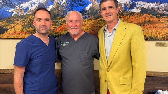 Dr Roman meets with colleagues Dr. Zaid Matte and Dr. Jeffrey Donner in Johnstown Colorado