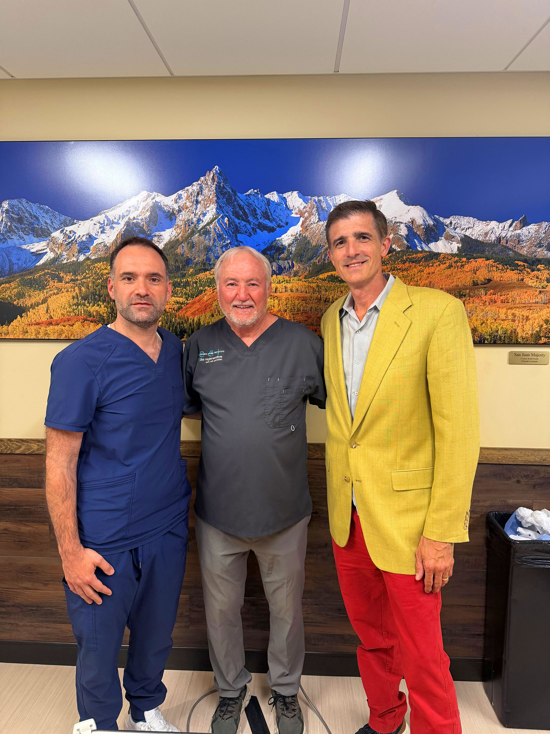 Dr Roman meets with colleagues Dr. Zaid Matte and Dr. Jeffrey Donner in Johnstown Colorado
